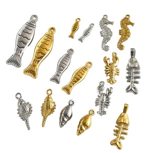 Stainless Steel Animal Pendants, 304 Stainless Steel, plated, DIY 