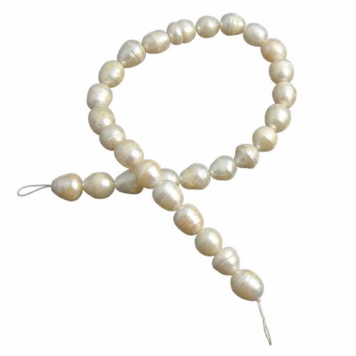 Reis Süßwasser Zuchtperlen, Natürliche kultivierte Süßwasserperlen, natürlich, Weitere Größen für Wahl, Grade A, 11-12mm, Länge:14.5 ZollInch, verkauft von Strang
