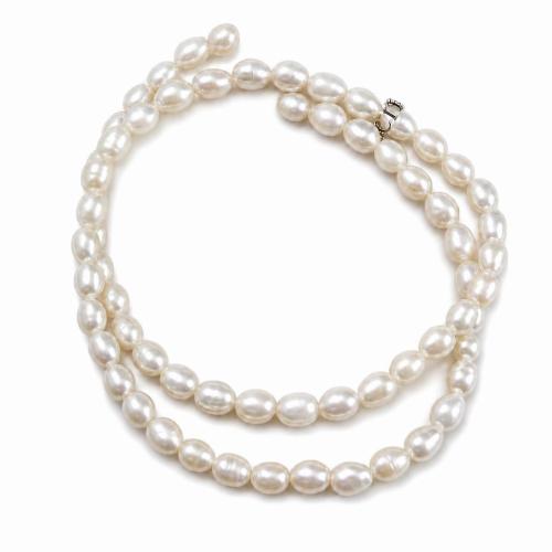 Reis Süßwasser Zuchtperlen, Natürliche kultivierte Süßwasserperlen, natürlich, keine, Grade A, 4-5mm, Bohrung:ca. 0.8mm, Länge:15 , verkauft von Strang