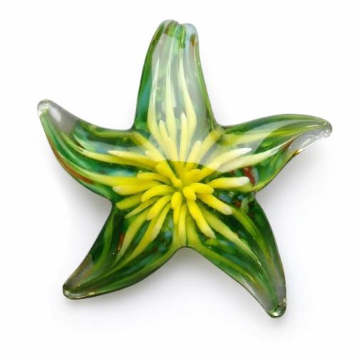 Pendentifs Murano fleur intérieur, chalumeau, étoile, fleur intérieure, plus de couleurs à choisir Environ 10mm, Vendu par PC