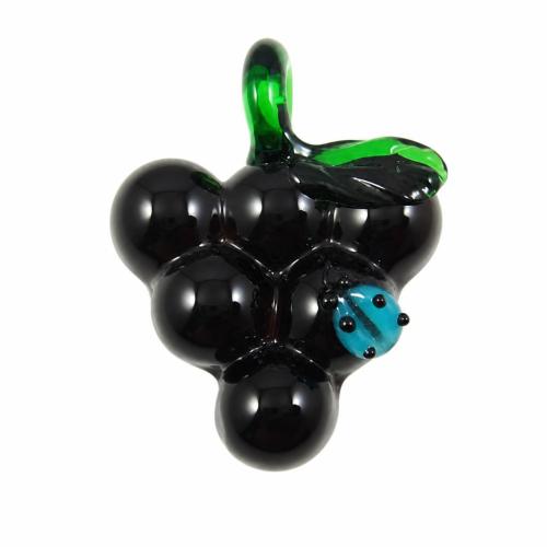植物ランプワークペンダント, ランプワーク, ブドウ, パープル 穴:約 6mm, 売り手 パソコン