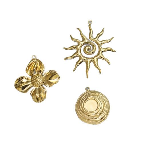 Stainless Steel Pendants, 304 Stainless Steel, gold color plated, DIY 