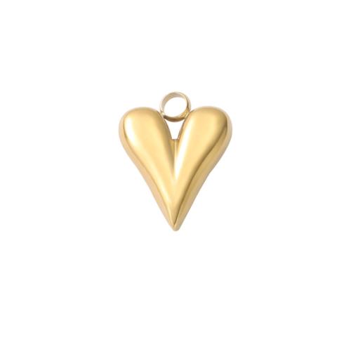 Stainless Steel Heart Pendants, 304 Stainless Steel, Vacuum Ion Plating, polished & DIY Approx 2.5mm 