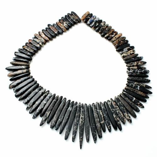 Gemstone Окончил Подвеска бисер, Полудрагоценный камень, DIY & различные материалы для выбора, beads size 5*15- длина:Приблизительно 38 см, продается Strand