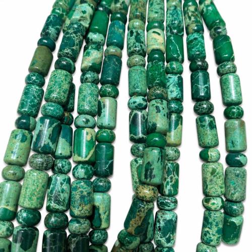Perle empereur Pierre , Jaspe d'impression, teints & DIY, plus de couleurs à choisir, 6*10mm cylinder, 4*6mm abacus bead, Environ Vendu par brin