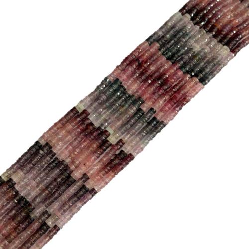 Perles de pierre gemme unique, Spinelle, Plat rond, poli, dégradé de couleur & DIY & normes différentes pour le choix & facettes, multicolore Environ 0.4mm Environ 35 cm, Vendu par brin