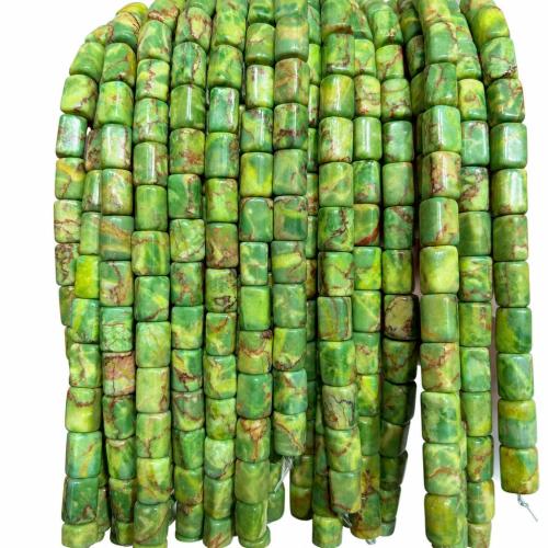 Perle empereur Pierre , Jaspe d'impression, pilier, poli, DIY, plus de couleurs à choisir Environ Vendu par brin