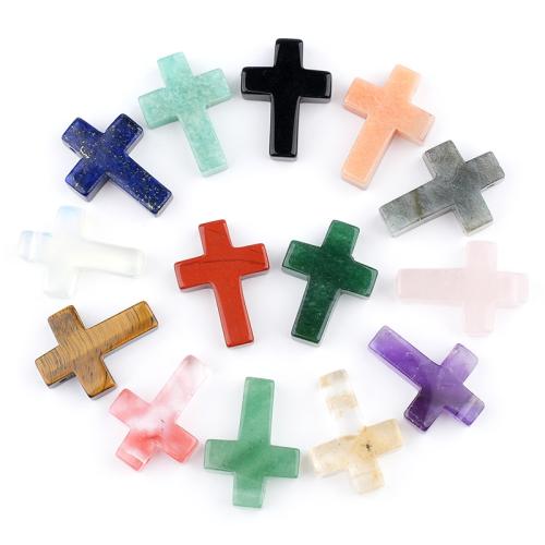 Gemstone Jewelry Pendants, Cross, polished, DIY Approx 2.5mm 