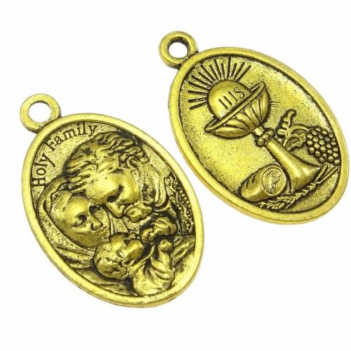 Colgantes de oval plano de aleación de cinc, aleación de zinc, Redondo Aplanado, chapado, más colores para la opción, libre de níquel, plomo & cadmio, 15x22x2mm, agujero:aproximado 1.5mm, Vendido por UD