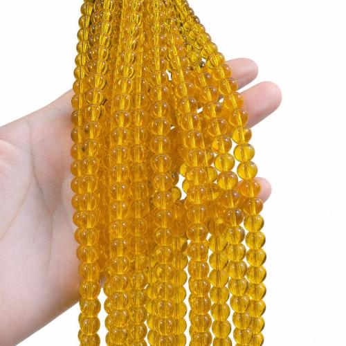 Natural Citrine Beads, Round, DIY Approx 38 cm [