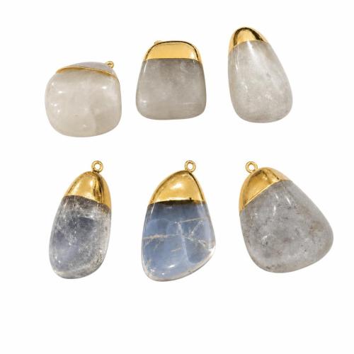 石英コネクタ, クリアクォーツ, 不規則, DIY, pendant size 15-25*25-45mm, 売り手 パソコン