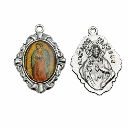 Colgantes de calcomanía de aleación de cinc, aleación de zinc, Óvalo, chapado, color mixto, libre de níquel, plomo & cadmio, 20x16x3mm, agujero:aproximado 1mm, Vendido por UD
