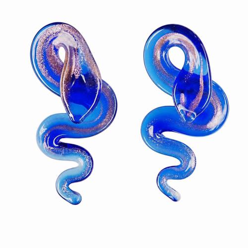 Pendentif Murano pour boucle d'oreille, chalumeau, serpent, plus de couleurs à choisir Vendu par paire