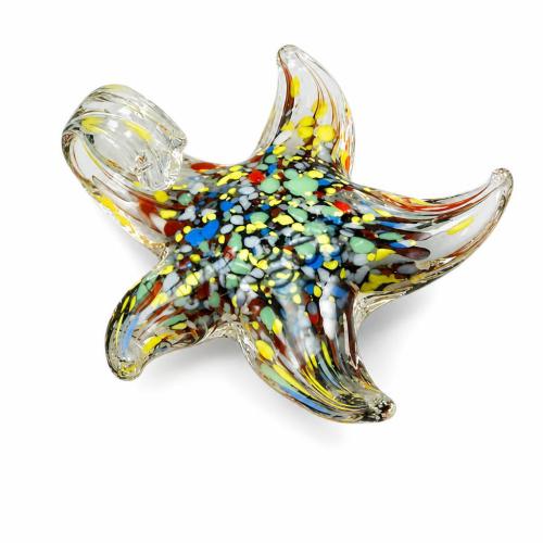 内側の花ランプワーク ペンダント, ランプワーク, 星, ボロシリケイトガラス, 無色 穴:約 8mm, 売り手 パソコン