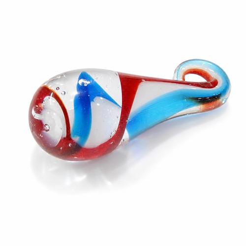 Pendentif Murano pour boucle d'oreille, chalumeau, larme Environ 5mm, Vendu par PC