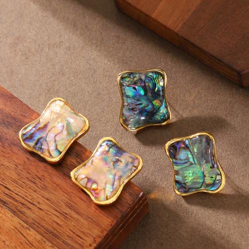 Abalone Shell Earring, Brass, with Shell, plated, fashion jewelry & for woman 