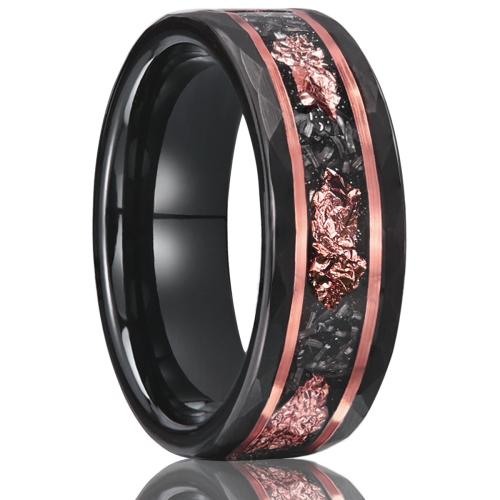 Tungsten Steel Finger Ring, plated & for man, US Ring 