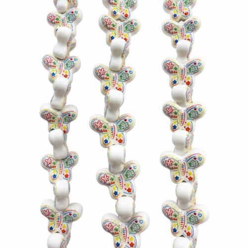 Porcelain Animal Beads, Butterfly, DIY Approx 2.5mm 
