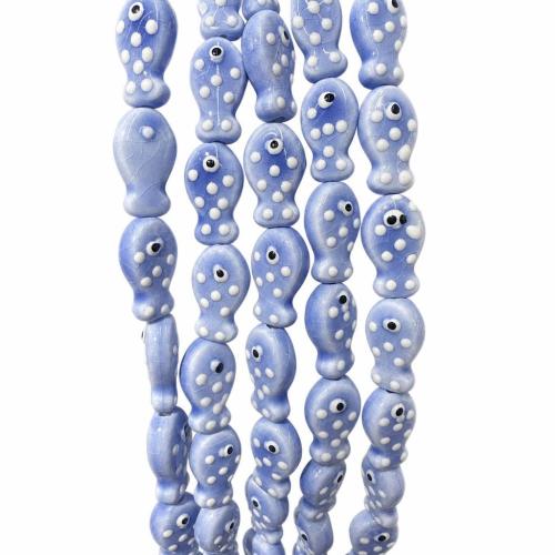 Porcelain Animal Beads, Fish, DIY Approx 2.5mm 