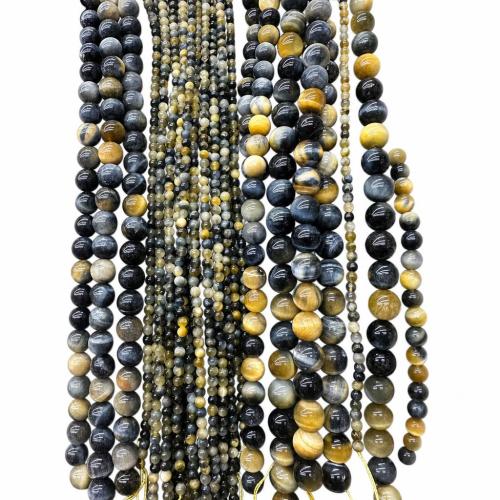 Tiger Eye Beads, Round, DIY Approx 38 cm 