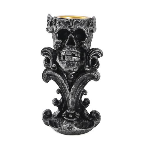 Resin Candle Holder, Skull, Halloween Design & vintage 
