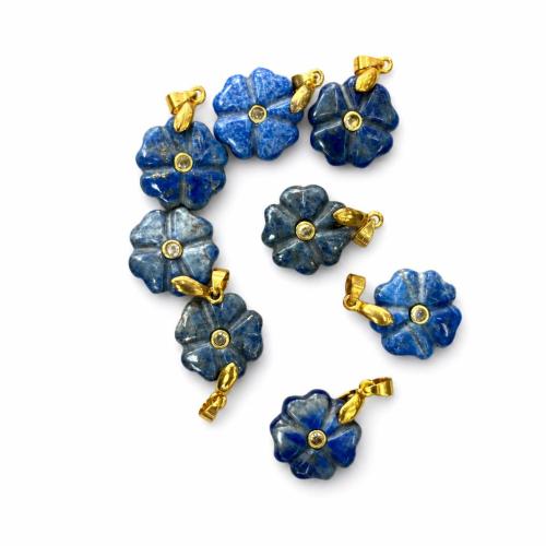 pendentif en alliage zinc à gemme , pierre gemme, avec alliage de zinc, Fleur de prunier, DIY & différents matériaux pour le choix & avec strass, 20mm, Vendu par PC