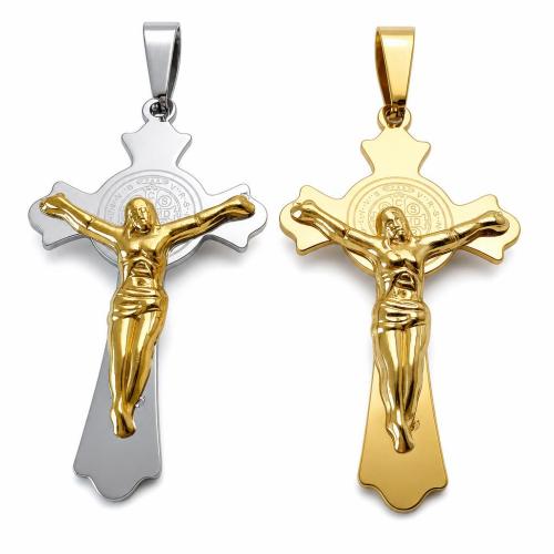 Stainless Steel Cross Pendants, 304 Stainless Steel, plated, DIY 