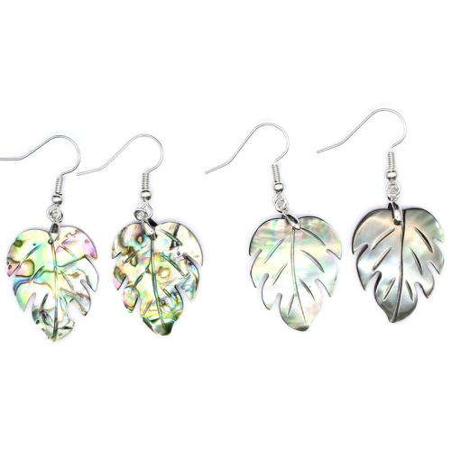 Shell Drop Earring, Leaf & for woman 