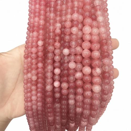 Strawberry Quartz Beads, Round, DIY Approx 38 cm 