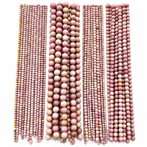 Single Gemstone Beads, Grain Stone, Round, DIY red Approx 38 cm 