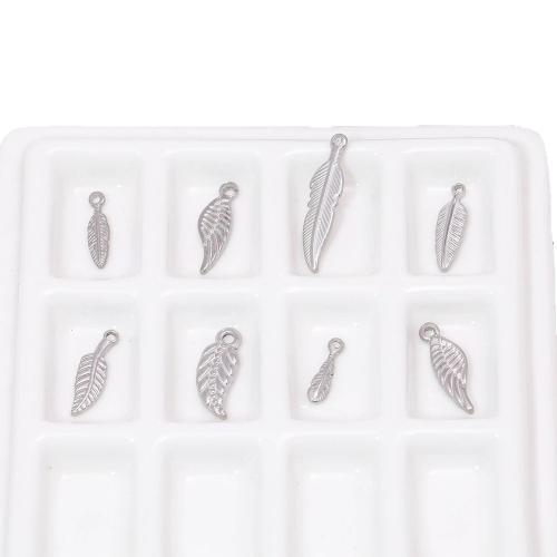 Stainless Steel Leaf Pendants, 304 Stainless Steel, DIY original color 