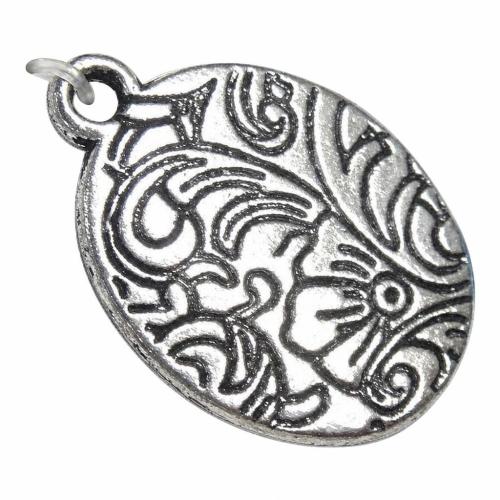 Colgantes de oval plano de aleación de cinc, aleación de zinc, Redondo Aplanado, chapado, más colores para la opción, 18x15x2mm, agujero:aproximado 2mm, 400PCs/Bolsa, Vendido por Bolsa