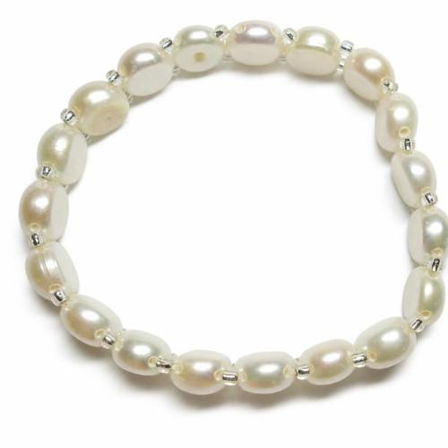 Перл Браслеты, Пресноводные жемчуги, 8-9mm, длина:7 дюймовый, продается Strand