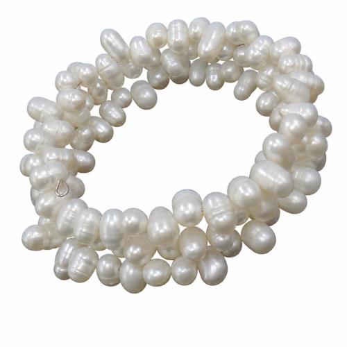Перл Браслеты, Пресноводные жемчуги, 3-нить, 5--6mm, продается Strand