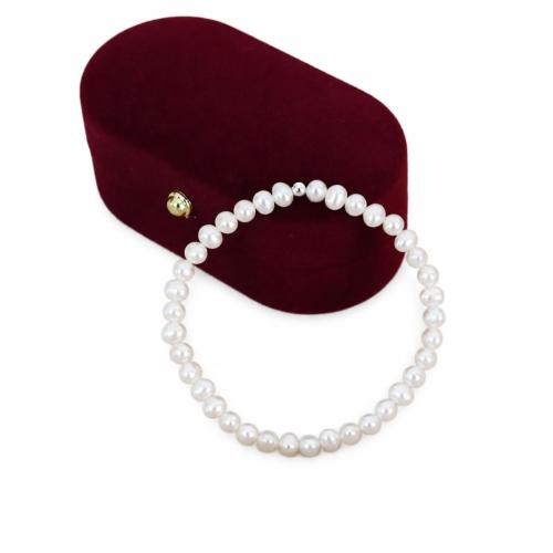 Cultured Freshwater Pearl Bracelets, fashion jewelry & for woman, white, 3-4mm 