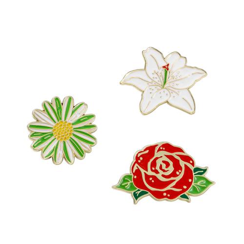 Enamel Brooch, Zinc Alloy, plated, fashion jewelry & Unisex 