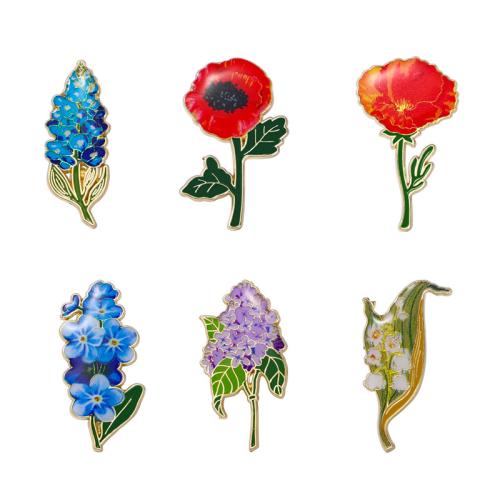 Enamel Brooch, Zinc Alloy, plated, fashion jewelry & Unisex 