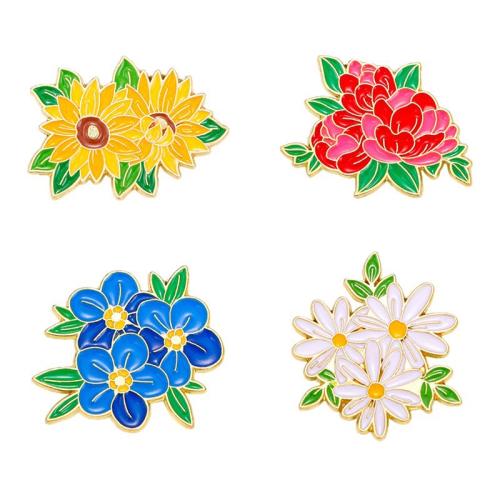 Enamel Brooch, Zinc Alloy, plated, fashion jewelry & Unisex 