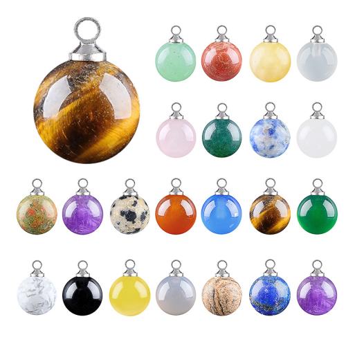 Gemstone Jewelry Pendants, Round, polished, DIY 