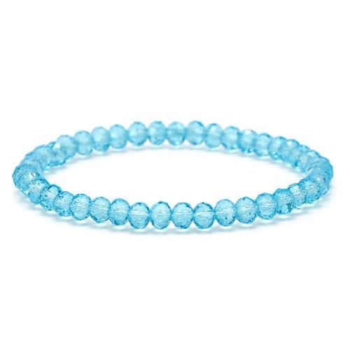 Crystal Bracelet, for woman & faceted 6mm Approx 6 Inch 