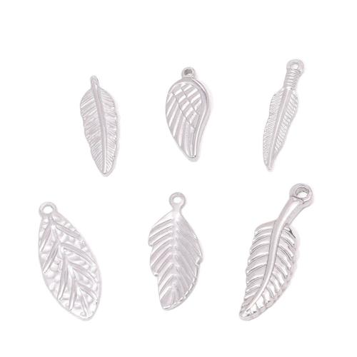 Stainless Steel Leaf Pendants, 304 Stainless Steel, DIY 