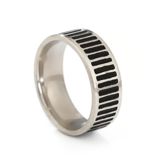 304 Stainless Steel Finger Ring  & for man & blacken, US Ring 
