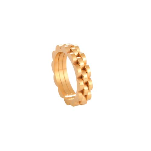 304 Stainless Steel Finger Ring, Gear Wheel, plated & for man US Ring 