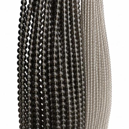 Single Gemstone Beads, Ice Obsidian, Round, DIY Approx 38 cm 