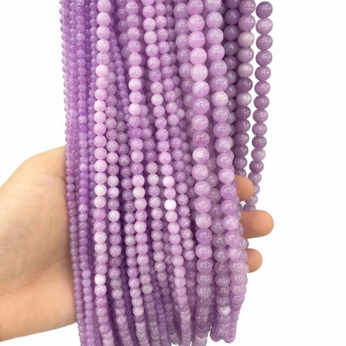 Purple Chalcedony Bead, Round, DIY Approx 38 cm 