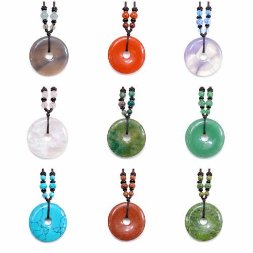 Gemstone Jewelry Pendants, polished, DIY 40mm 