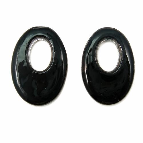 Pendentif Murano pour boucle d'oreille, chalumeau, ovale, sable d'or Environ Vendu par paire