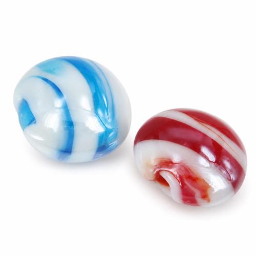 Plattierte Lampwork Perlen, flache Runde, verschiedene Größen vorhanden, gemischte Farben, Bohrung:ca. 2mm, 1000PCs/Tasche, verkauft von Tasche