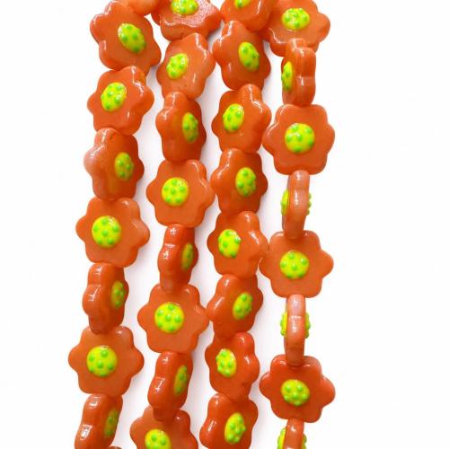 花のランプワーク ビーズ, ランプワーク, 花形, DIY & エナメル, 無色, 20mm, 20パソコン/バッグ, 売り手 バッグ