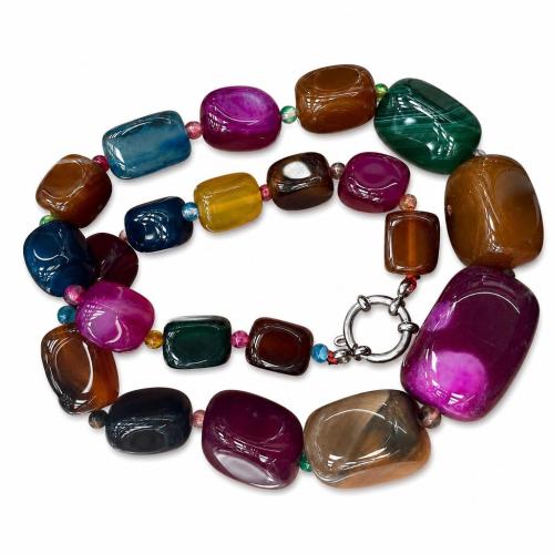 Gemstone Necklaces, Column & Unisex Approx 40 cm 